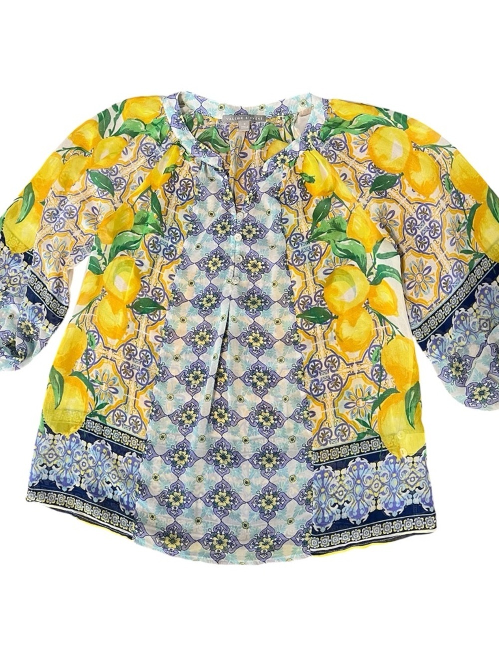 Valerie Steven’s Sheer Floral Top Sz S